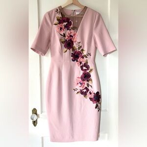 NWT Trina Turk Knightly Floral‎ Printed Dress Blush Pink 2 $398